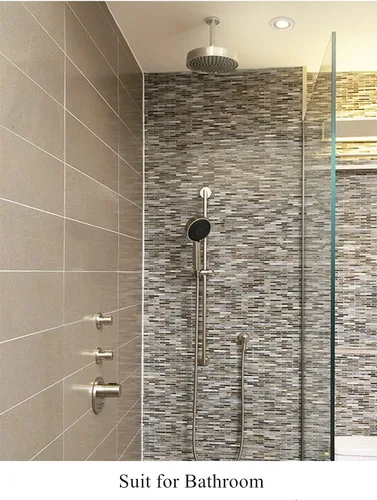 Vista 9 de LS-PRO Lámpara de techo empotrable LED de 3.5 pulgadas, 5 W, panel de aluminio delgado, lámpara de ducha resistente al óxido, IP65, impermeable