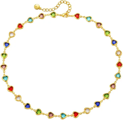 Vista 57 de Gargantilla con cuentas para mujer, chapada en oro de 18 quilates, gargantilla delicada para mujer