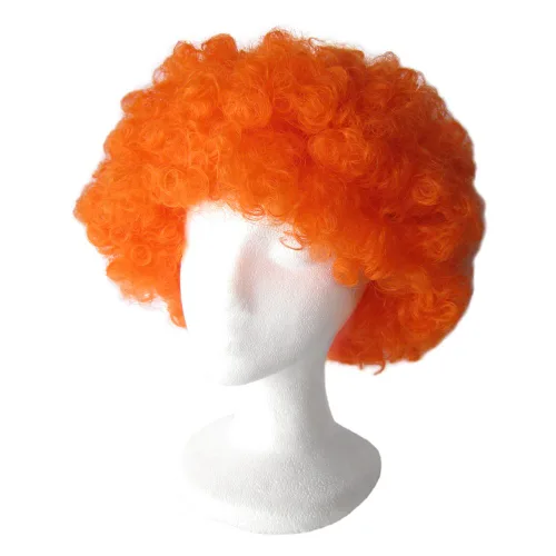 Vista 9 de Peluca afro marrón económica ~ Peluca de fiesta de disfraces de Halloween (STC13034)