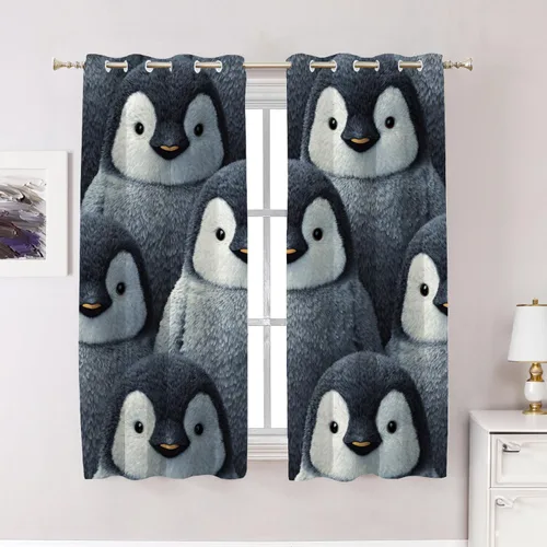 Vista 91 de Cortinas opacas de poliéster multicapa para ventanas de padre e hijo, 2 unidades, 26 x 24 pulgadas