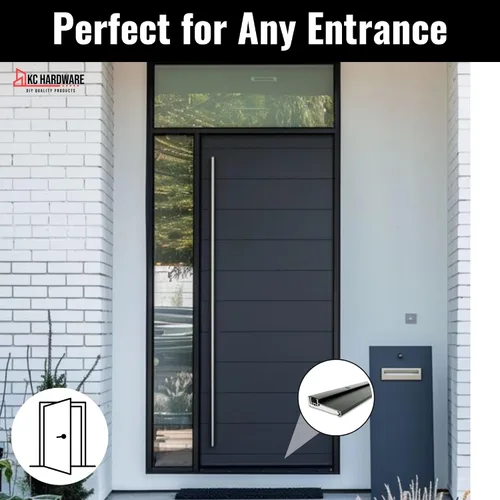 Vista 7 de Umbral de aluminio ajustable: ancho extra corto con tornillos ocultos, se adapta a cualquier altura, resistente para uso residencial y comercial