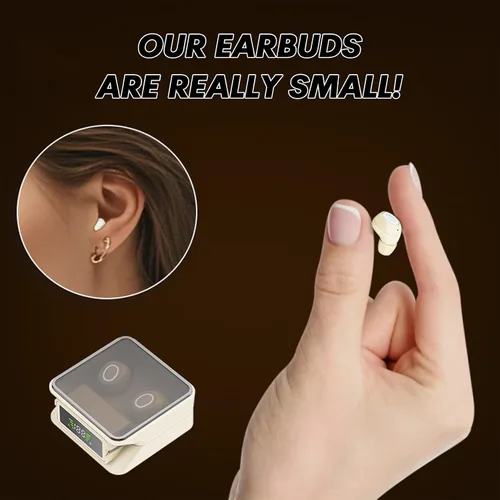 Vista 2 de Los auriculares invisibles más pequeños inalámbricos Bluetooth pequeños discretos ocultos para pequeños canales auditivos mujeres en el oído mini