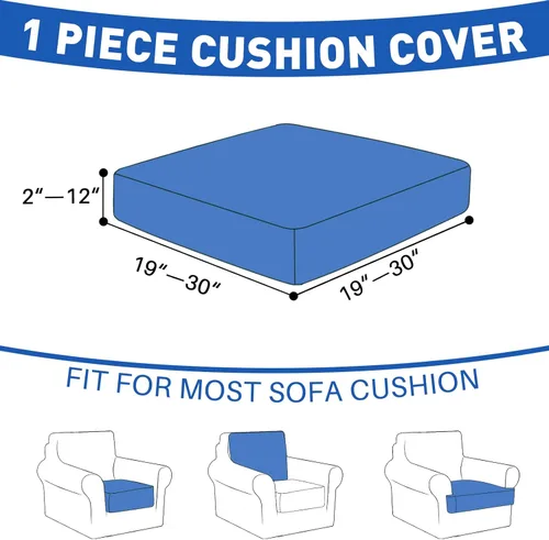 Vista 3 de MAXIJIN Fundas impermeables para cojín de sofá Fundas elásticas para asiento de sofá Fundas lavables, Fundas seccionales para cojines de exterior