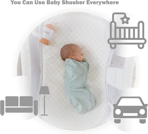 Vista 5 de Baby Shusher Máquina de Sonido Portátil - Máquina de Sonido de Ruido Blanco, Calmante para Bebé para Dormir, Artículos Esenciales para Recién