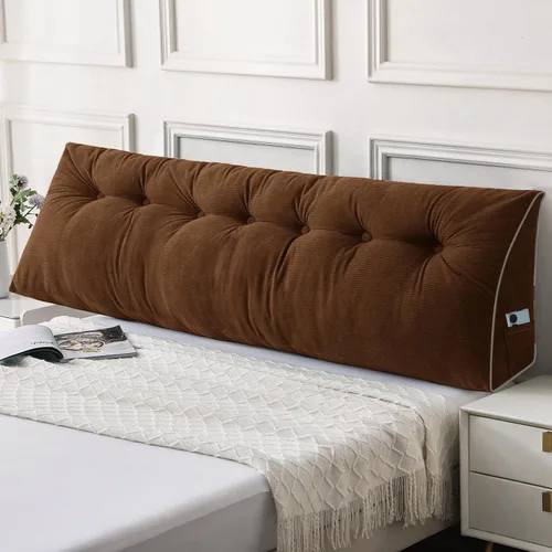Vista 9 de Sasttie Almohada de Cabecera Queen, Almohada de Cuña de Cabecera para Sentarse en la Cama, Cojín Triangular con Soporte de Respaldo para Leer - Con