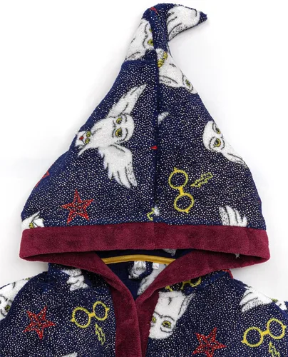 Vista 6 de Harry Potter Bata de pijama para niños con opciones rojas o azules, Azul