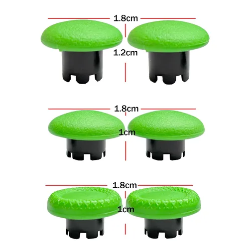 Vista 5 de Palancas de pulgar 6 en 1 de repuesto para controlador PS5 Dualsense, palancas para controlador de borde PS5, piezas de accesorios para PS5 Verde