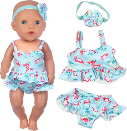 Vista 5 de UNICORN ELEMENT Juego de 12 accesorios para muñecas de bebé, kit de alimentación y cuidado con bolsa de pañales, pañales para muñecas, 2 botellas