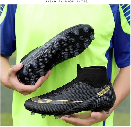Vista 4 de World Student Games - Zapatos de entrenamiento de fútbol profesional con tacos altos, transpirables, para deportes al aire libre, TFAG
