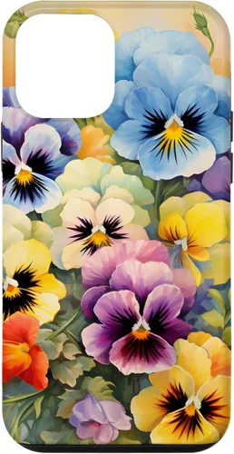 Vista 16 de Southern Boho Chic Happy Pansy Floral Garden Bouquet Case for iPhone 17