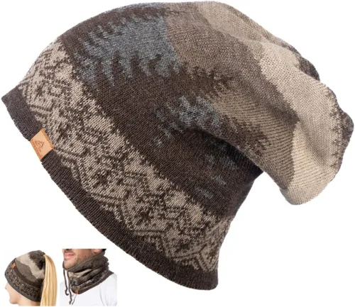 Vista 18 de Gorro de punto 100% alpaca bebé, polaina para el cuello, bufanda