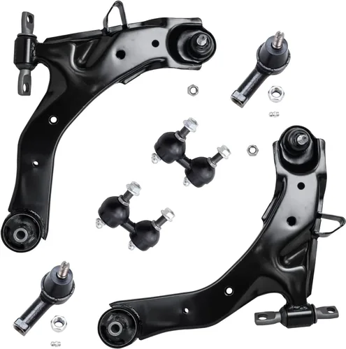 Vista 113 de Detroit Axle - Kit de extremo delantero para Chrysler 300 Dodge Charger 2011-2023 Challenger, 2 Lower Rearward Control Arms 2 Outer Tie Rods 2