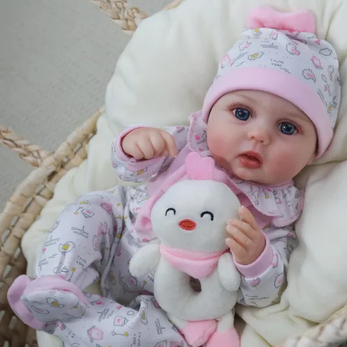 Vista 2 de Kaydora Muñeca Reborn Baby – Niña recién nacida realista de 16 pulgadas, muñeca de silicona realista con cuerpo suave y pesado, caja de regalo