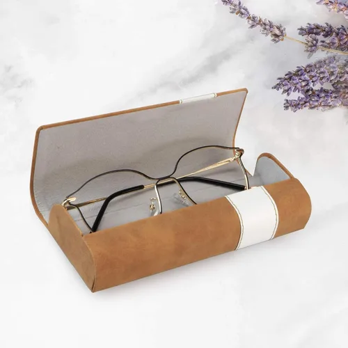 Vista 5 de LifeArt Caso duro de la lente de la cáscara, caso de gafas de sol portátil, caso de moda de la lente del cuero de la PU, ligero