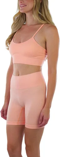 Vista 6 de ToBeInStyle Women's Active and Lounging Crew T-Shirt or Cami Top and Matching Shorts Sets