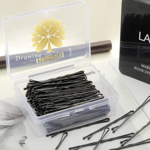Vista 4 de KANPRINCESS Kit de 100 horquillas de 2 pulgadas para el cabello, pinzas de sujeción segura para mujeres y niñas, salón de peluquería con caja