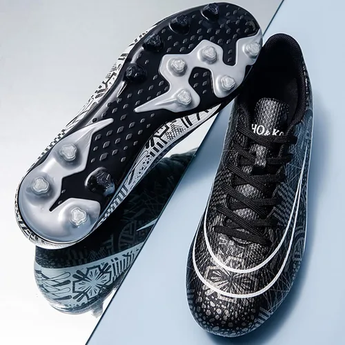Vista 2 de Zapatos de fútbol para hombre, botas de fútbol para exteriores, transpirables, atléticas, para entrenamiento, fútbol sala profesional