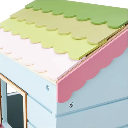 Vista 4 de Lottie Juego de casa de árbol de madera con escalera deslizante y columpio para muñecas de 7 pulgadas