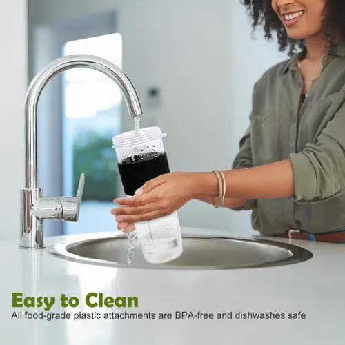 Vista 12 de Licuadora y Procesador de Alimentos Combo, Licuadora Personal para Batidos y Smoothies, Adecuada para Cocina, Hogar, Licuadora Eléctrica de 700W