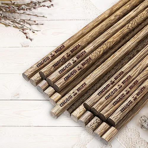 Vista 3 de Juego de palillos de madera personalizados, palillos reutilizables personalizados, regalos de boda, regalos para ella, él, mujeres, sushi asiático