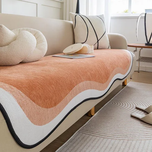 Vista 12 de vctops Funda de sofá de lujo en degradé, antideslizante, de felpilla, súper suave, protector de muebles, para sala de estar y dormitorio