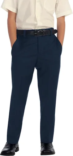 Vista 11 de Gioberti Pantalones de vestir con frente plano para niños Negro