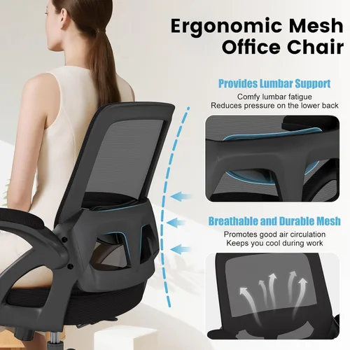 Vista 12 de AnyGod Silla de oficina grande y alta, 400 libras, resistente, cómoda silla