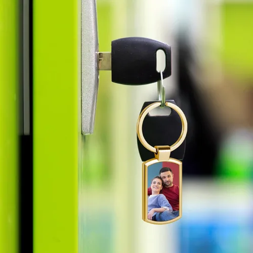 Vista 3 de Llavero personalizado con foto, llavero personalizable con texto personalizable, llavero colgante de aleación, llavero personalizado con imagen