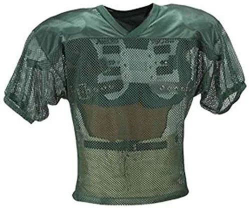 Vista 2 de Adams - Camiseta de fútbol para adultos, malla de ojo de buey con hombros deslumbrantes y mangas elásticas