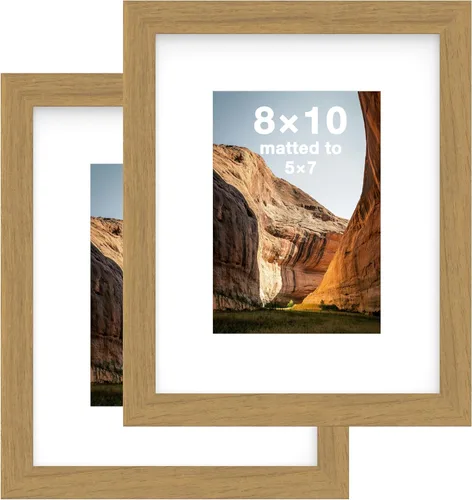 Vista 90 de FrameWorks Marcos de fotos clásicos de madera 4x6 con vidrio templado, color negro, paquete de 2