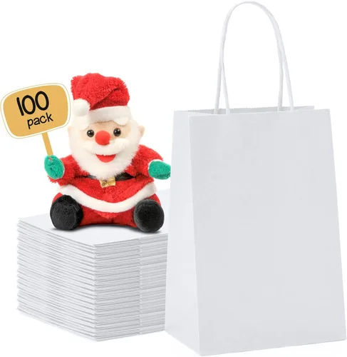Vista 10 de METRONIC Gift Bags with Handles,16x6x12 Recyclable Brown Paper Bags 50Pcs Marrón