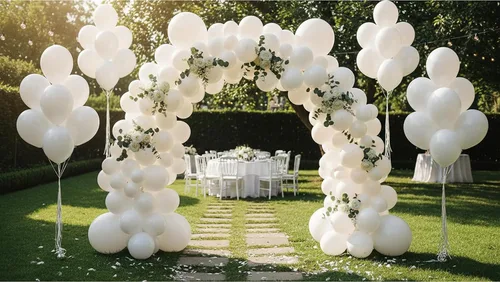 Vista 3 de TNWBA - 100 globos de látex blancos de 10 pulgadas