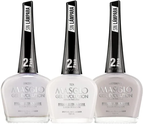 Vista 15 de MASGLO GEL EVOLUTION - Esmalte de uñas efecto gel, no requiere lámpara UV/Led, duración hasta 12 días, 1 pieza de color Gel sin necesidad de lampara