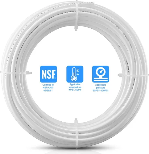 Vista 2 de Tubería de agua RO de 20 pies y 1/4 de pulgada de diámetro exterior, tubo certificado NSF para sistema de filtro purificador de agua RO