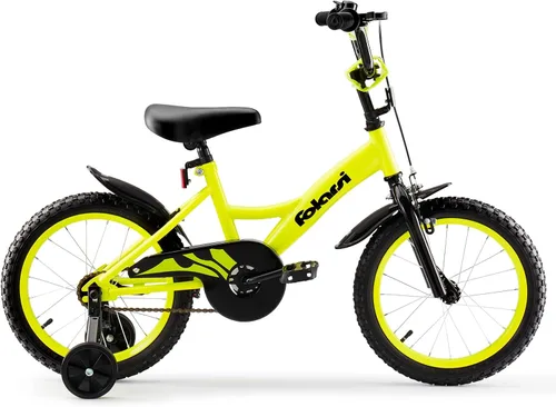 Vista 17 de Bicicleta para niños de 14, 16 y 18 pulgadas para niños y niñas de 3 a 9 años, bicicleta infantil con campana y ruedas de entrenamiento, múltiples