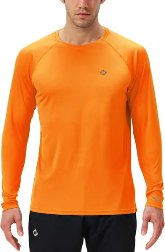 Vista 9 de NAVISKIN Camisas de protección solar UPF 50+ para hombre, de manga larga, de secado rápido, ligeras Negro