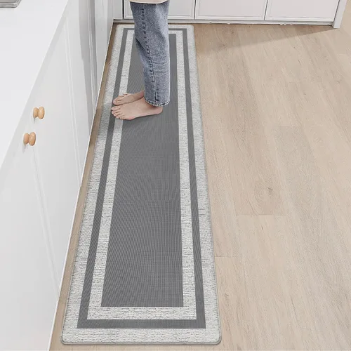 Vista 16 de Tapetes antifatiga para suelo de cocina, tapetes acolchados antifatiga de cocina de 17.3 x 27.5 pulgadas, impermeables, antideslizantes, de pie