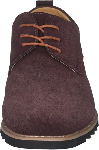 Vista 3 de Zapatos de vestir, zapatos Oxfords para hombre, zapatos de boda para hombre, cómodos zapatos de gamuza azul marrón