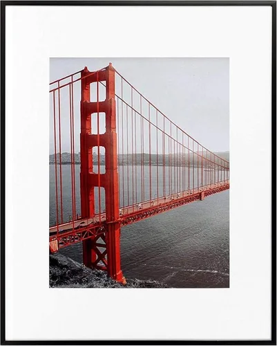 Vista 12 de Frametory, Portarretratos de aluminio negro de 6 x 8 pulgadas, juego de 1, ideal para mostrar fotos de 5 x 7 con paspartú o 6 x 8 sin paspartú