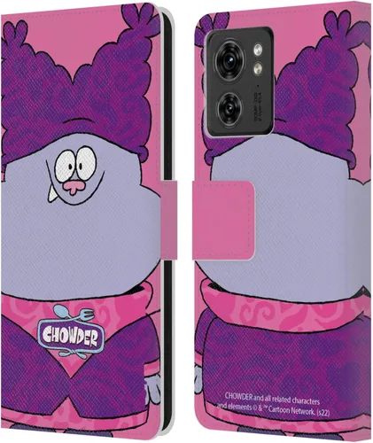 Vista 8 de Head Case Designs Officially Licensed Chowder: Animated Series Character Art Graphics Leather Book Wallet Case Cover Compatible with Motorola Moto
