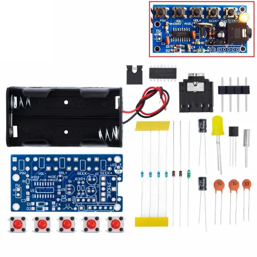 Vista 2 de DIY Kits electrónicos inalámbricos estéreo FM módulo receptor de radio PCB 76MHz-108MHz DC 1.8V-3.6V