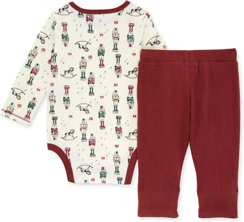 Vista 2 de Burt's Bees Baby Conjunto de body y pantalón para bebé, 100% algodón orgánico