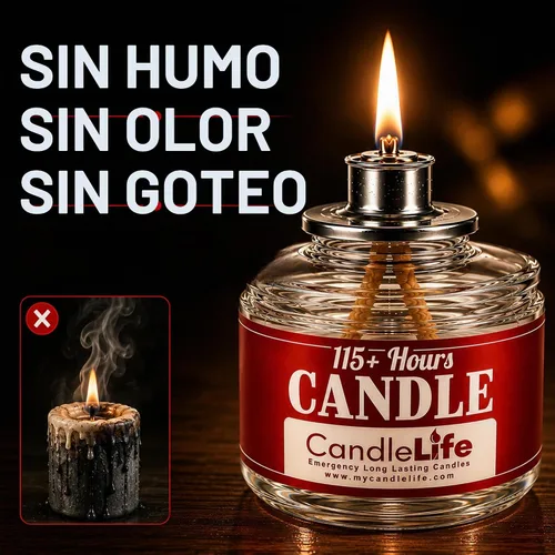 Vista 3 de CandleLife velas de emergencia, hasta 115 horas de duración