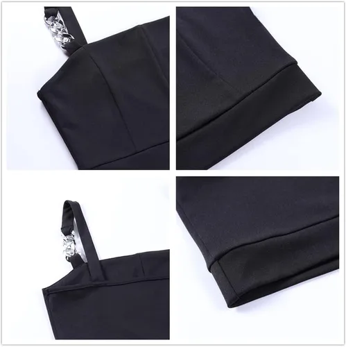 Vista 12 de Camisetas sin mangas góticas para mujer, camisola gótica Y2k