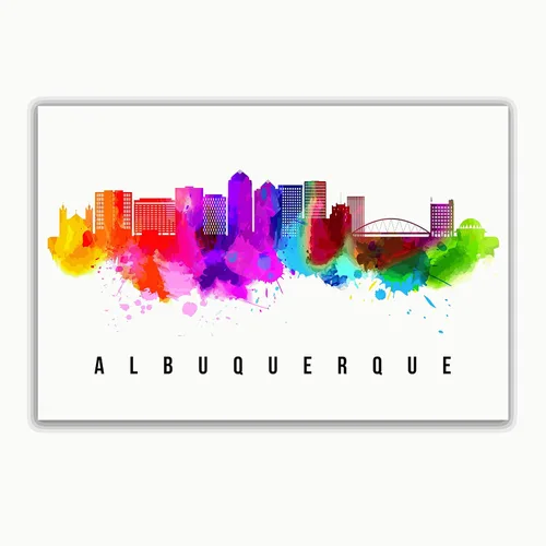 Vista 4 de Generic Póster de Albuquerque Skyline New Mexico, 12 x 18 pulgadas, perfecto para sala de estar, dormitorio, oficina