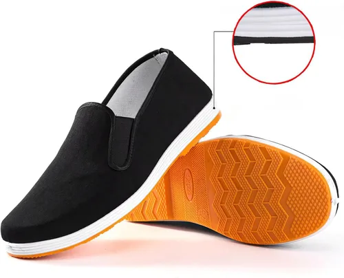 Vista 4 de ND - Zapatos de lona con suela de goma para Kung Fu Tai Chi, zapatos de lona con suela de goma, 2 unidades, estilo chino, tradicionales, de Beijing