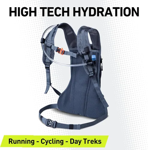Vista 4 de Vibrelli Hydration Backpack & 2L Hydration Bladder - High Flow Bite Valve - Hydration Pack for Cycling, Running, Hiking