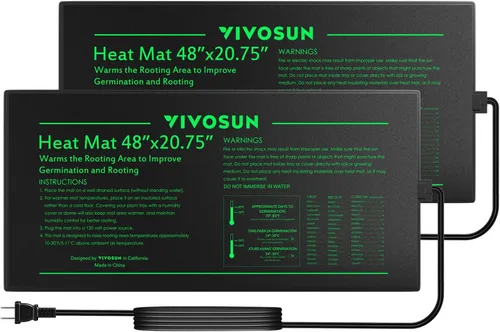 Vista 7 de Alfombrilla de calor Vivosun durable impermeable. Almohadilla de calefacción cálido hidropónico.