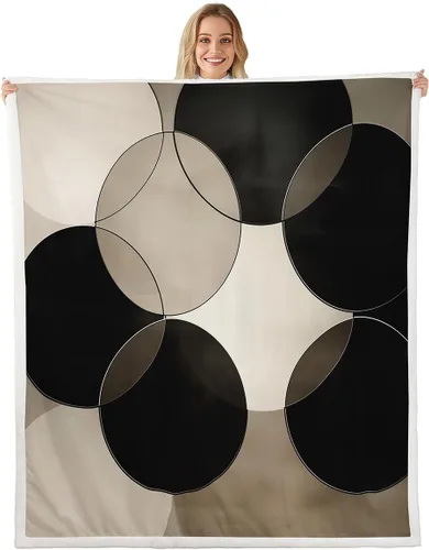 Vista 26 de Erosebridal Black Blue Triangles Square Fleece Throw Blanket 40"x50" - Ultra-Soft for Couch Sofa Bed,3D Geometric Pattern Sherpa Blanket,Abstract