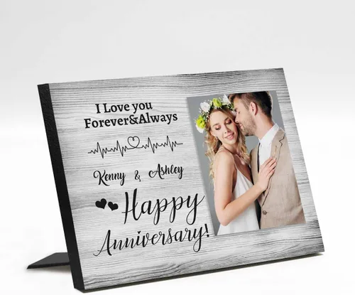Vista 15 de Marco de fotos de boda personalizado con nombre de foto, regalos de boda personalizados para parejas, marco de fotos de boda personalizado, regalo